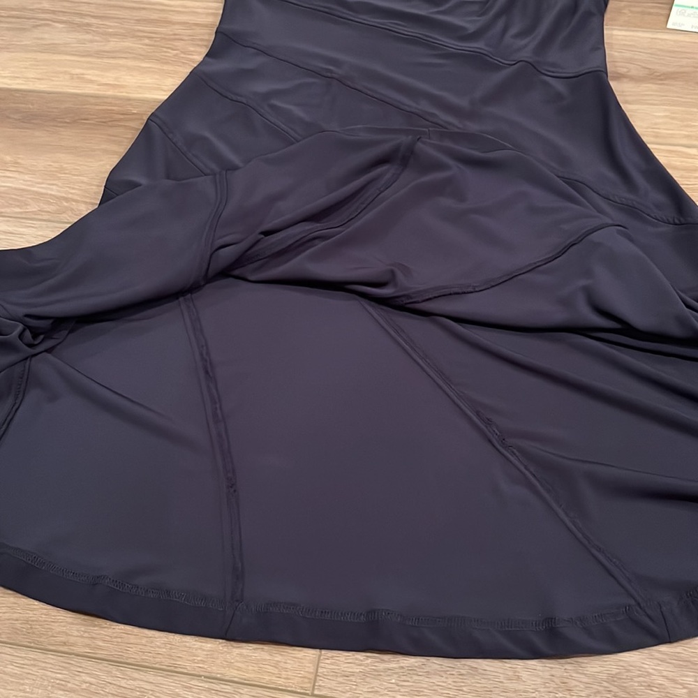 NWT Jones NY Sleeveless Tiered Dress Size 8 Navy Business Casual Work Career - Picture 11 of 16